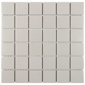 Taupe Matte 2x2 Square Porc Mos