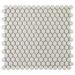 Taupe Matte 3/4 Inch Penny Round Porc Mos