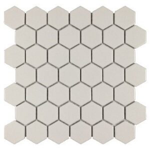 Pearl Matte 2 Inch Hex Porc Mos