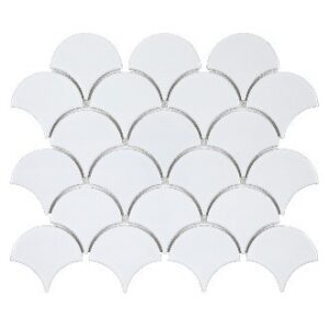 White Glossy 3 Inch Fan Por Mos