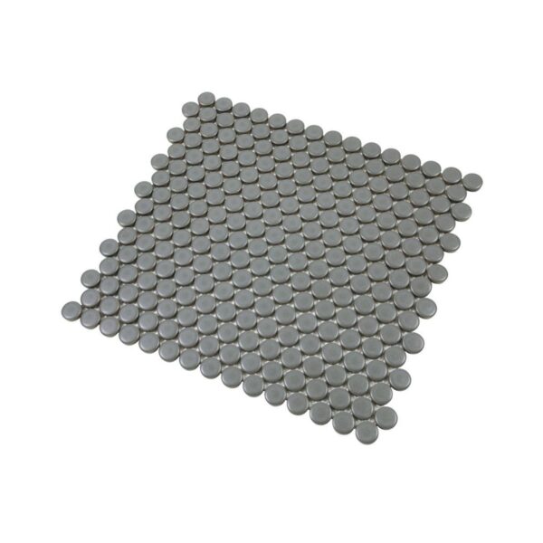 GREY MATTE 3/4 INCH PENNY ROUND PORC MOS - Image 2