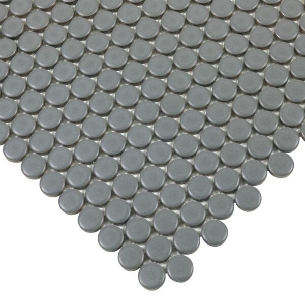 GREY MATTE 3/4 INCH PENNY ROUND PORC MOS - Image 3