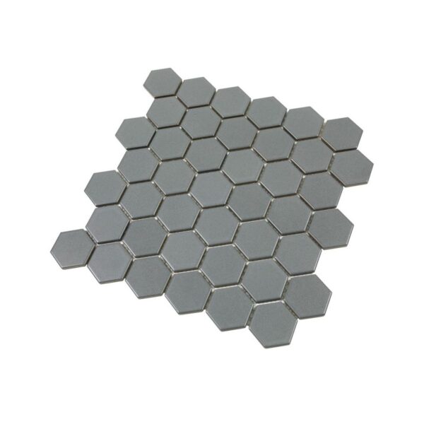 GREY MATTE 2 INCH HEX PORC MOS - Image 2