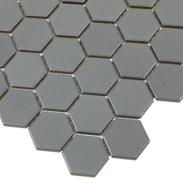 GREY MATTE 2 INCH HEX PORC MOS - Image 3