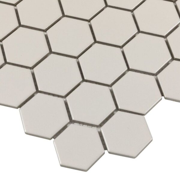 PEARL MATTE 2 INCH HEX PORC MOS - Image 3