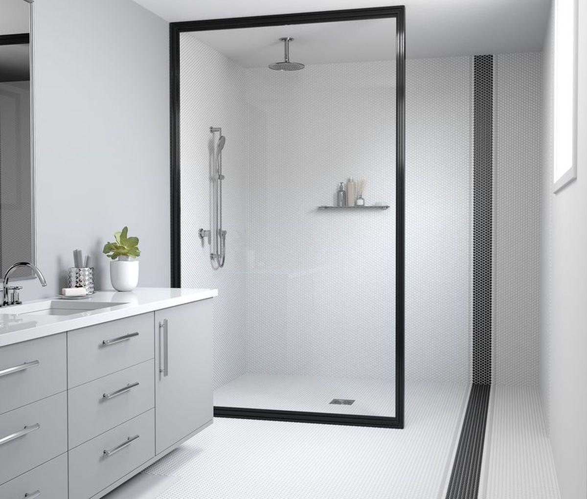 TAUPE GLOSSY 3/4 INCH PENNY ROUND PORC MOS - Image 4