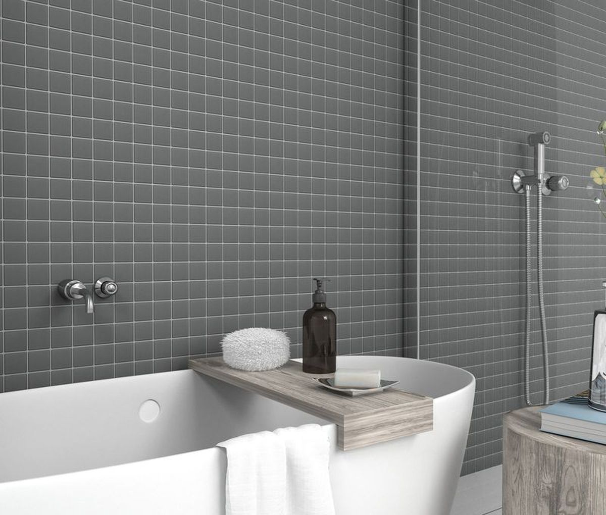 GREY MATTE 2X2 SQUARE PORC MOS - Image 5