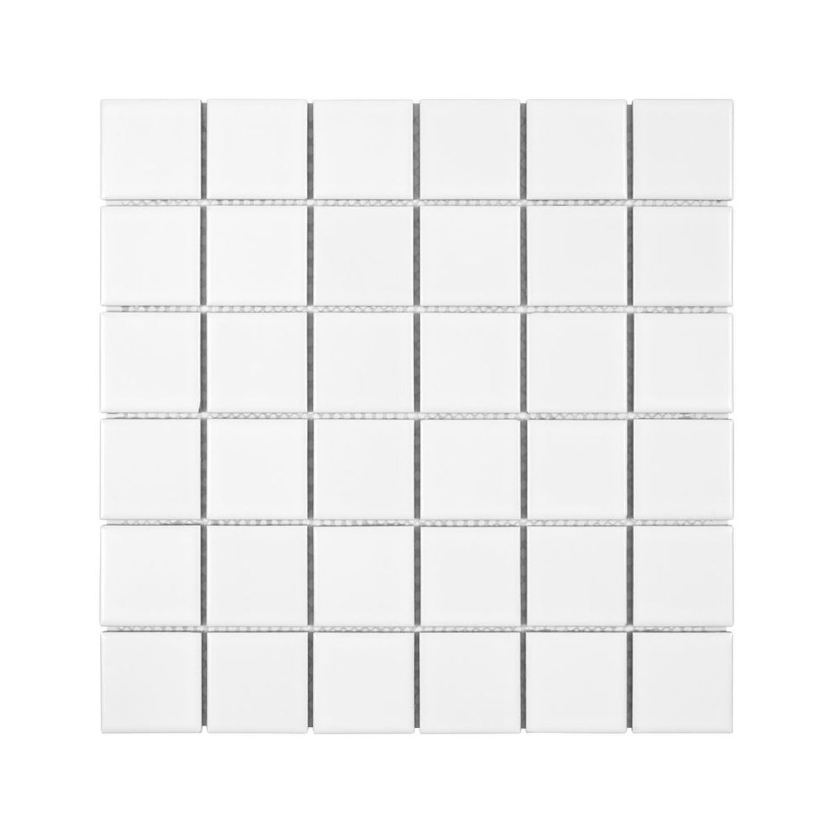 WHITE MATTE 2X2 SQUARE PORC MOS