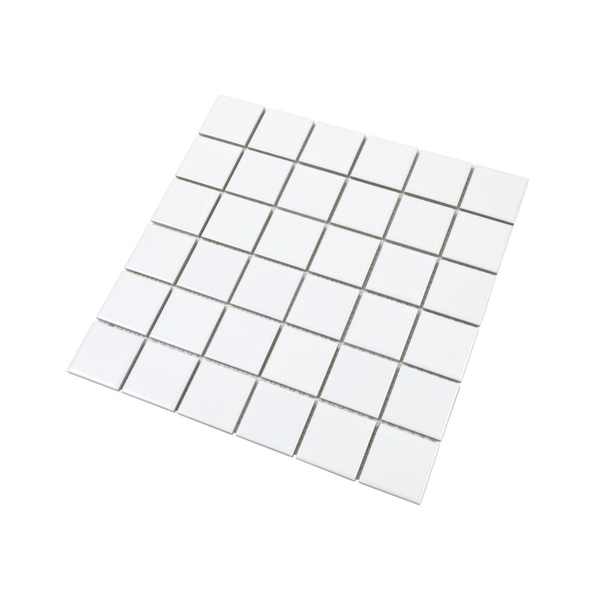 WHITE MATTE 2X2 SQUARE PORC MOS - Image 2