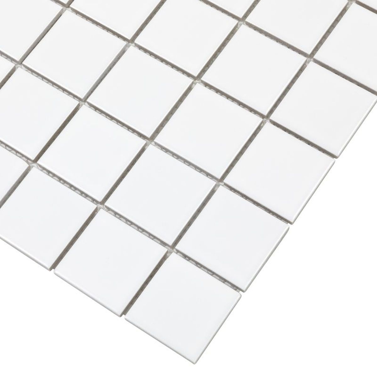 WHITE MATTE 2X2 SQUARE PORC MOS - Image 3